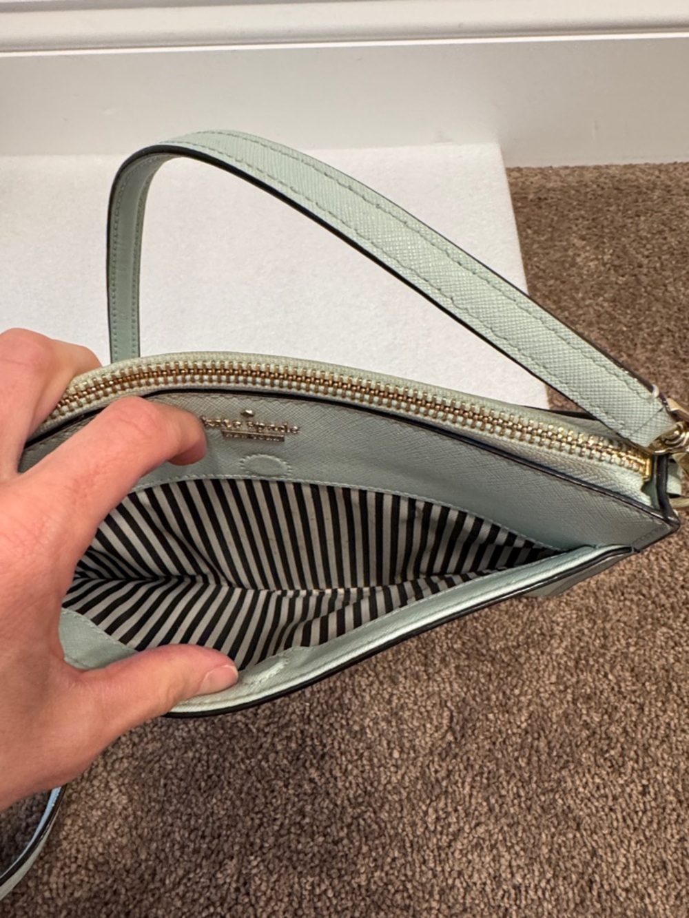 kate spade Mint Saffiano Crossbody Bag - Picture 6 of 8